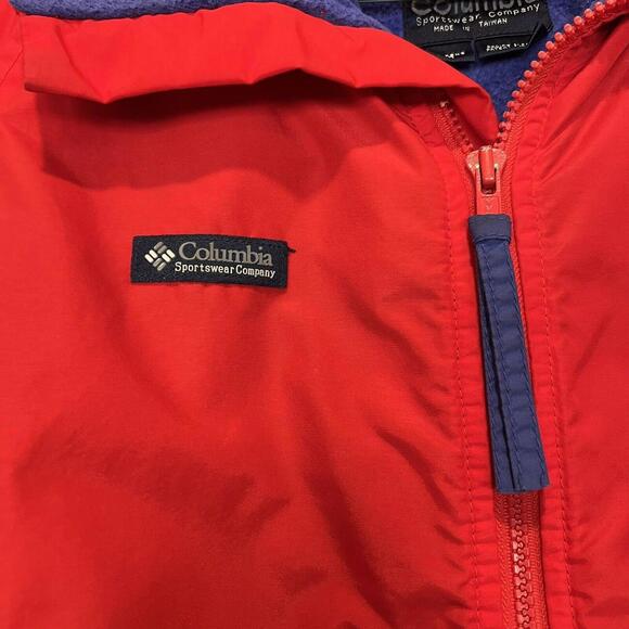 Vintage 80s 90s Columbia Women Size M Red Outdoor Hiking Ski Bomber‎ Jacket - Picture 3 of 4